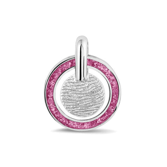 Hanger voorzien van een vingerafdruk uit collectie gedenksieraden. Fluo