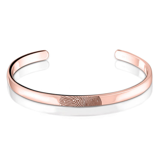 Roségoud armband 5 mm breed voor een gravure. roségoud