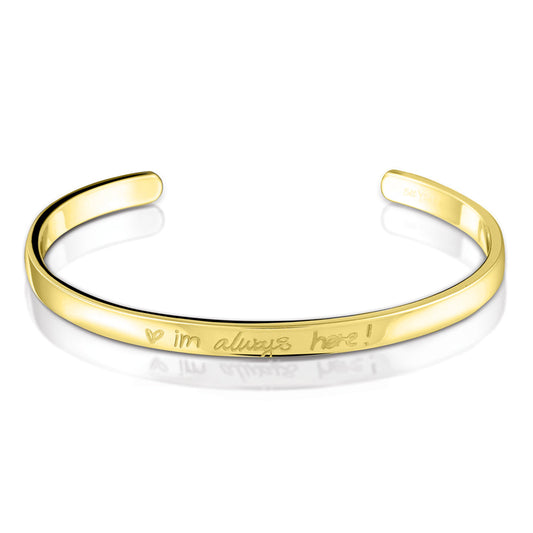 armband geelgoud 5 mm breed voor een gravure. Geelgoud