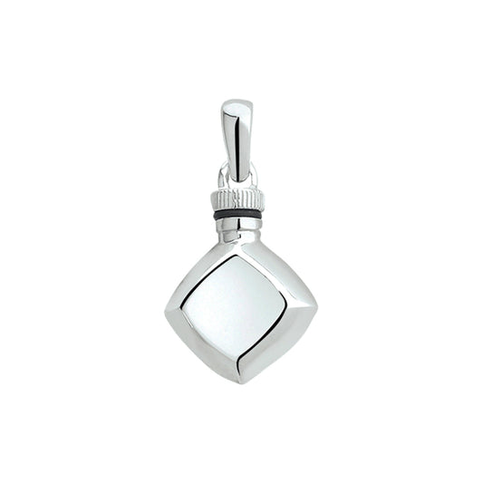 Zilveren ashanger ruit, gedenksieraad is geschikt om as en ook haar in te verwerken.