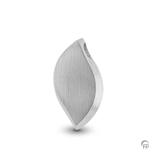 Hanger met in het midden een edelsteen in zilver uitgevoerd met zirkonia, in goud met diamant. De ashangers uit deze collectie gedenksieraden zijn zeer gevarieerd en eigentijds ontworpen.