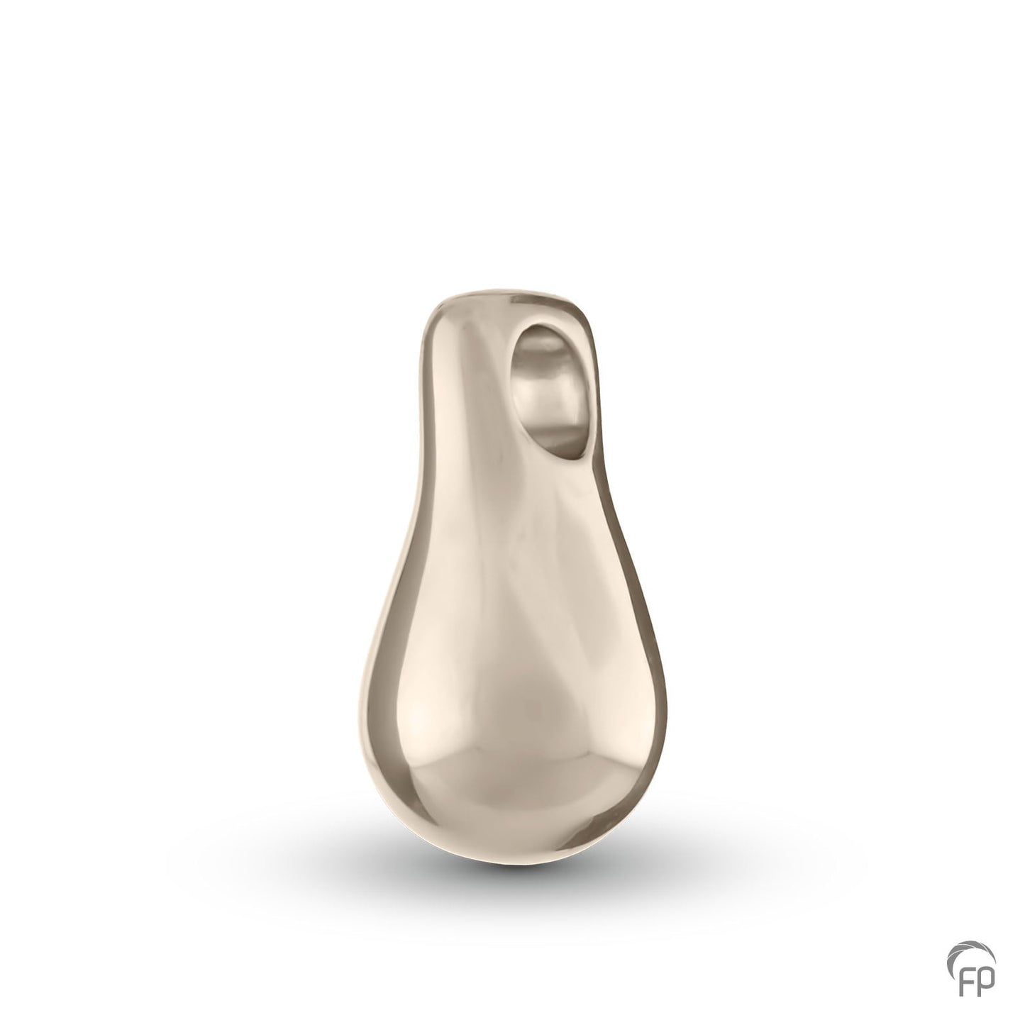 Hanger met in het midden een edelsteen in zilver uitgevoerd met zirkonia, in goud met diamant. De ashangers uit deze collectie gedenksieraden zijn zeer gevarieerd en eigentijds ontworpen.