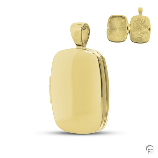 Mooie ashanger medaillon met vingerafdruk als gedenksieraad