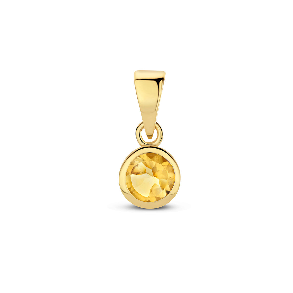 Exclusieve 14 KT geelgouden hanger met geboortesteen november uit onze collectie geboortesieraden.