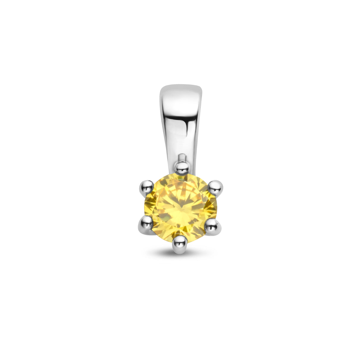 Exclusieve zilveren 925 sterling hanger met zirkonia geboortesteen november uit onze collectie geboortesieraden.