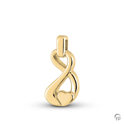 Ashanger infinity met hartje,de ashangers uit deze collectie gedenksieraden zijn eenvoudig zelf te vullen en te bestellen in zilver, geelgoud en witgoud