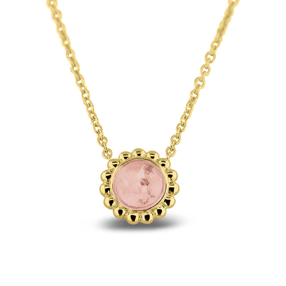 Ashanger, gedenksieraad, waar as en haar in verwerkt wordt. Blush