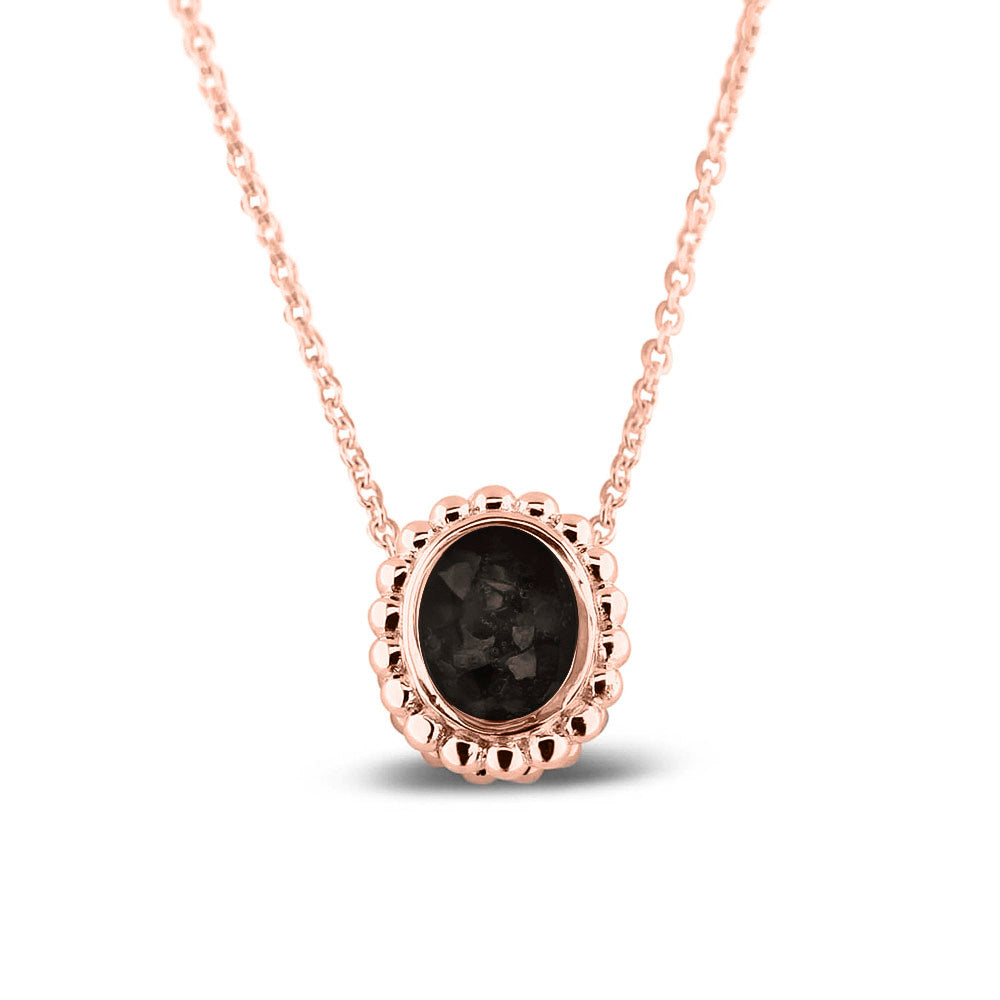 Ashanger, gedenksieraad, waar as en haar in verwerkt wordt.black