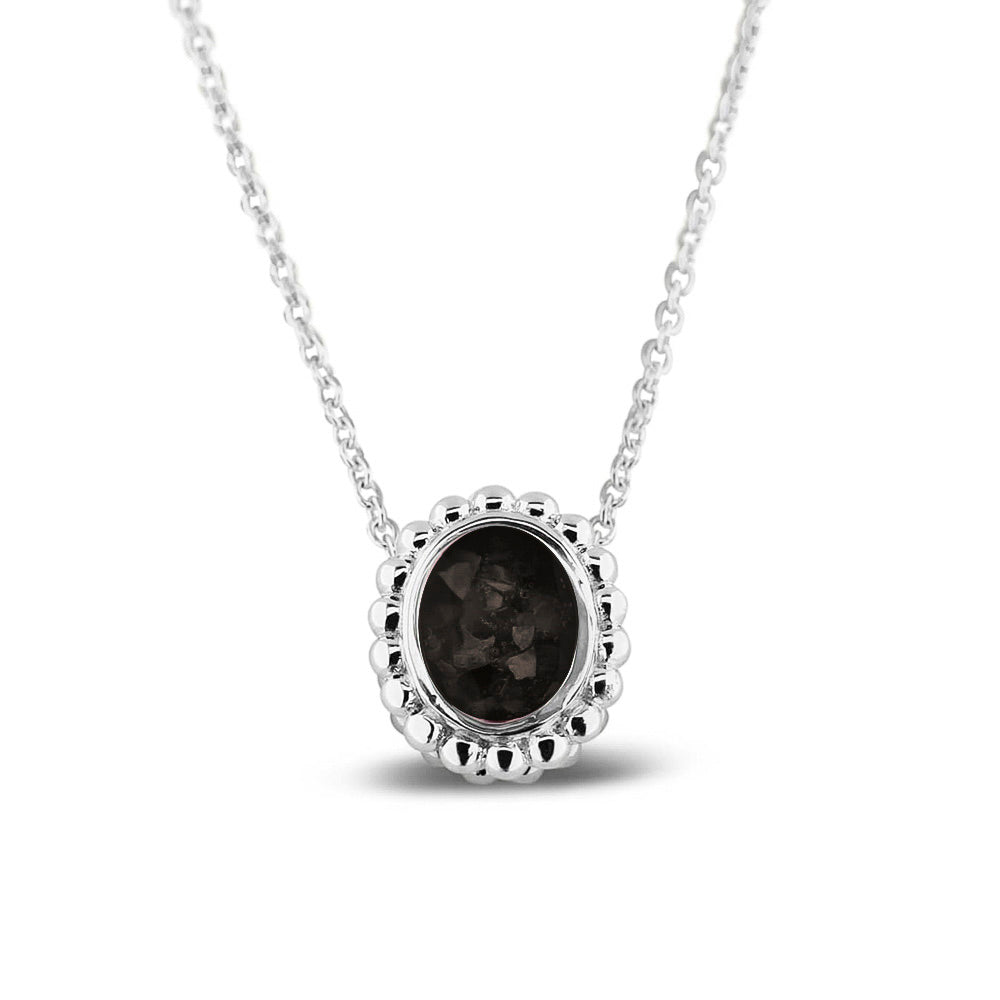 Ashanger, gedenksieraad, waar as en haar in verwerkt wordt.black