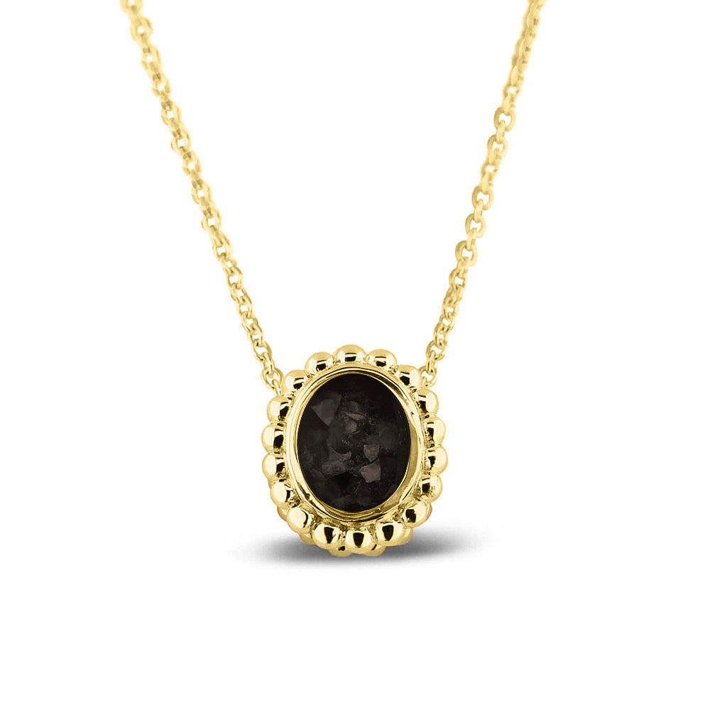 Ashanger, gedenksieraad, waar as en haar in verwerkt wordt.black