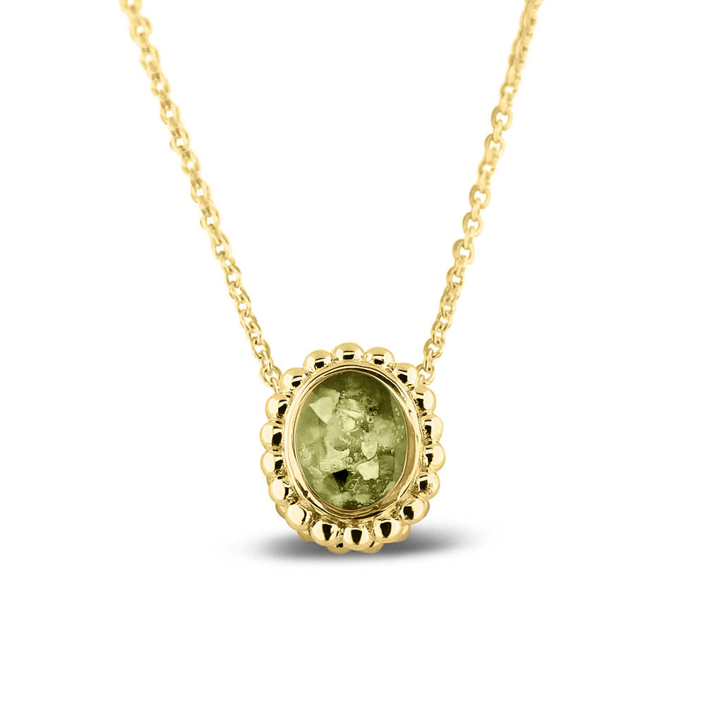 Ashanger, gedenksieraad, waar as en haar in verwerkt wordt.olive