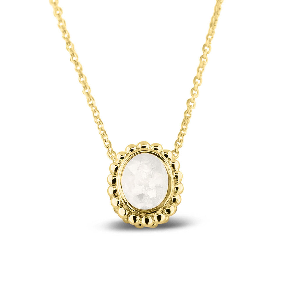 Ashanger, gedenksieraad, waar as en haar in verwerkt wordt.white