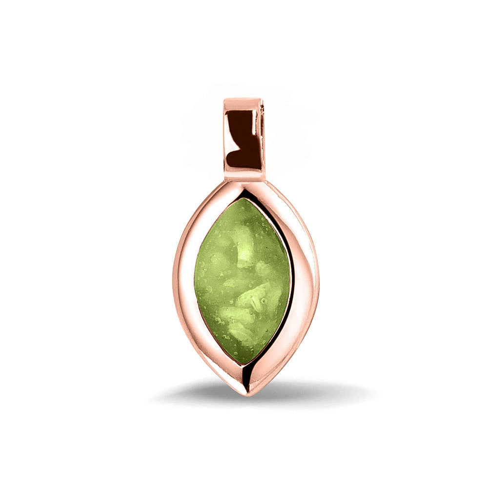 Ashanger, gedenksieraad, waar as en haar in verwerkt wordt. green