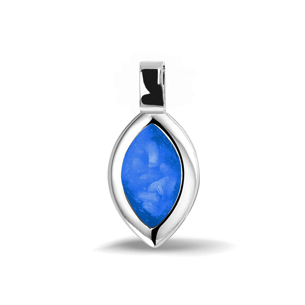 Ashanger, gedenksieraad, waar as en haar in verwerkt wordt. Blue