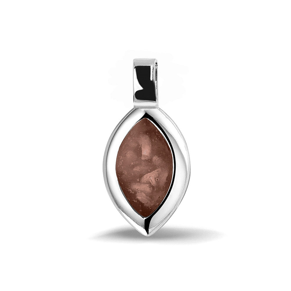 Ashanger, gedenksieraad, waar as en haar in verwerkt wordt. Brown