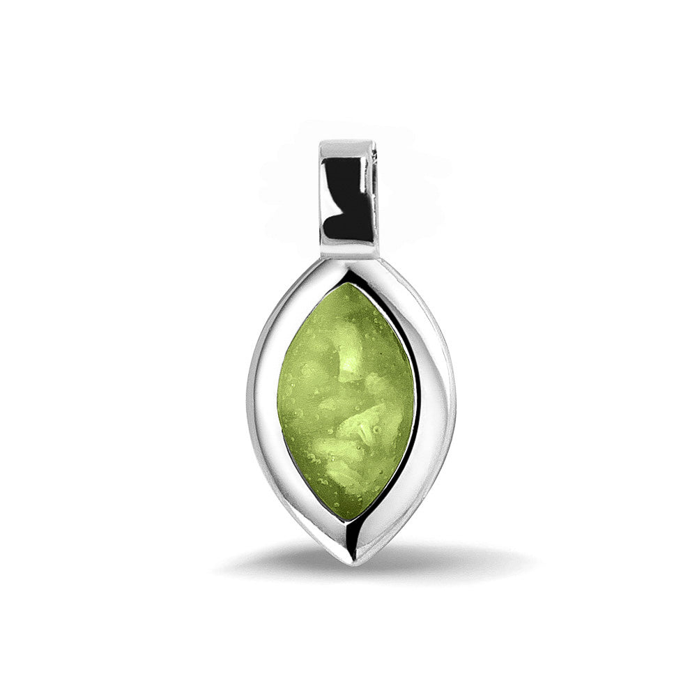 Ashanger, gedenksieraad, waar as en haar in verwerkt wordt. green