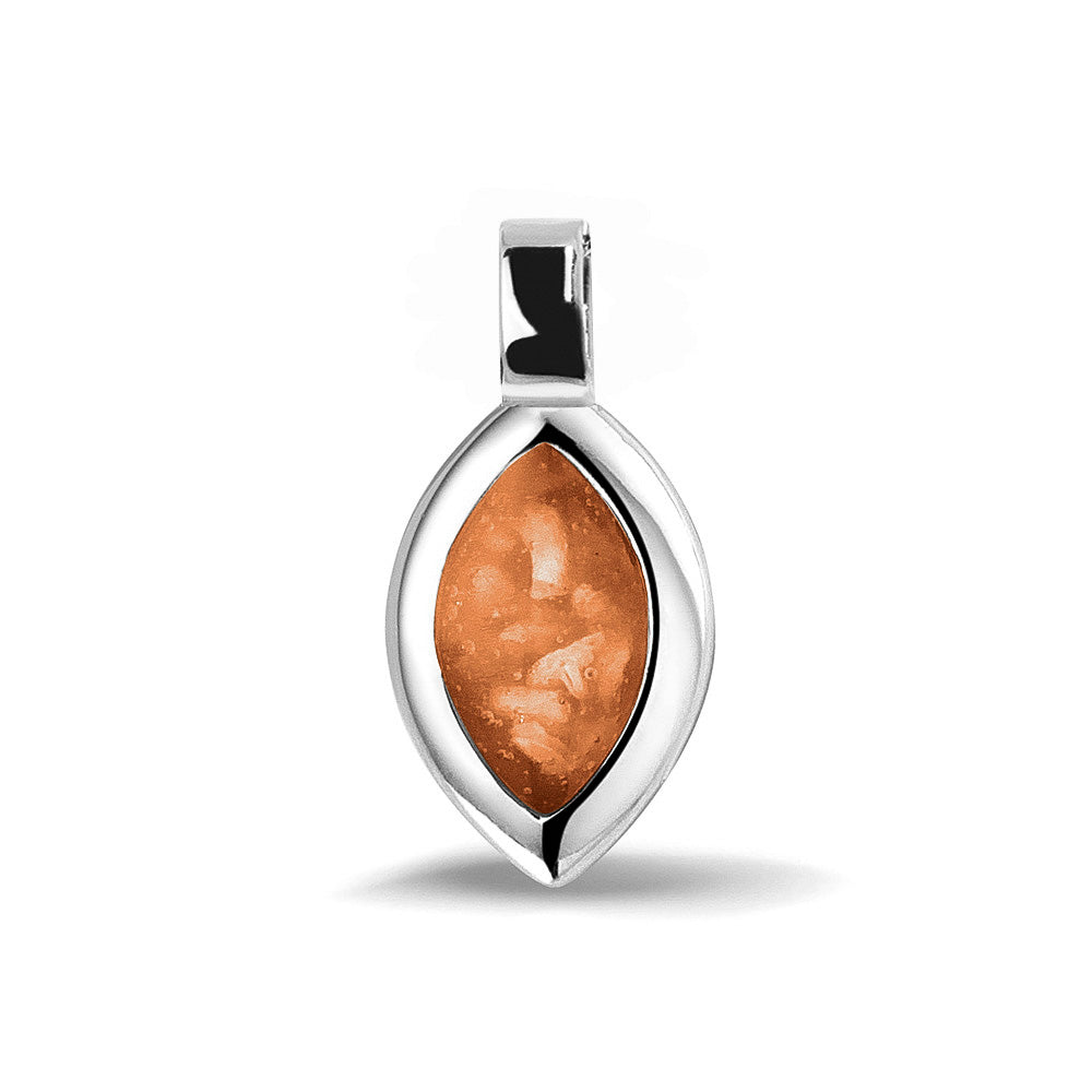 Ashanger, gedenksieraad, waar as en haar in verwerkt wordt. Orange