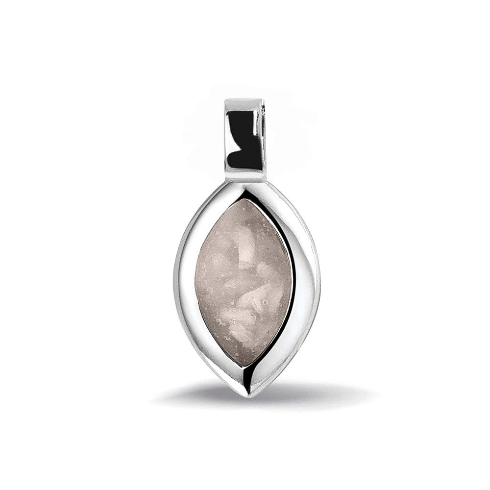 Ashanger, gedenksieraad, waar as en haar in verwerkt wordt. Silver