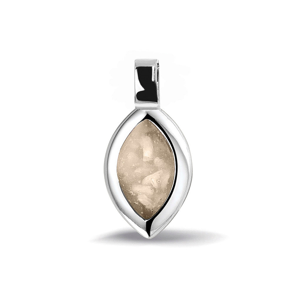 Ashanger, gedenksieraad, waar as en haar in verwerkt wordt. transparent