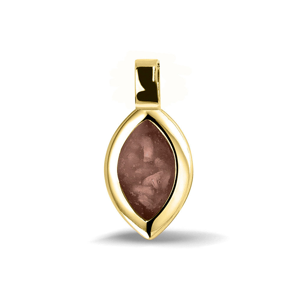 Ashanger, gedenksieraad, waar as en haar in verwerkt wordt. Brown