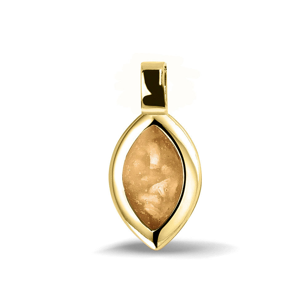 Ashanger, gedenksieraad, waar as en haar in verwerkt wordt. Gold