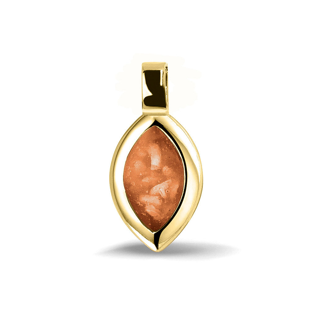 Ashanger, gedenksieraad, waar as en haar in verwerkt wordt. Orange