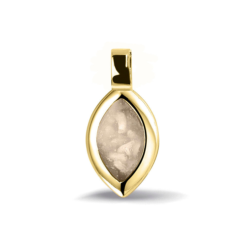 Ashanger, gedenksieraad, waar as en haar in verwerkt wordt. transparent