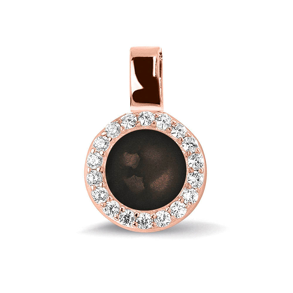 Ashanger, gedenksieraad, waar as en haar in verwerkt wordt. black