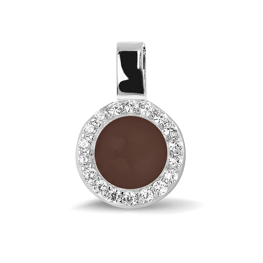 Ashanger, gedenksieraad, waar as en haar in verwerkt wordt. brown