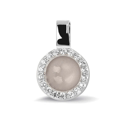 Ashanger, gedenksieraad, waar as en haar in verwerkt wordt. silver