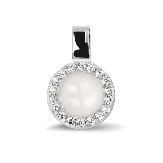 Ashanger, gedenksieraad, waar as en haar in verwerkt wordt. white