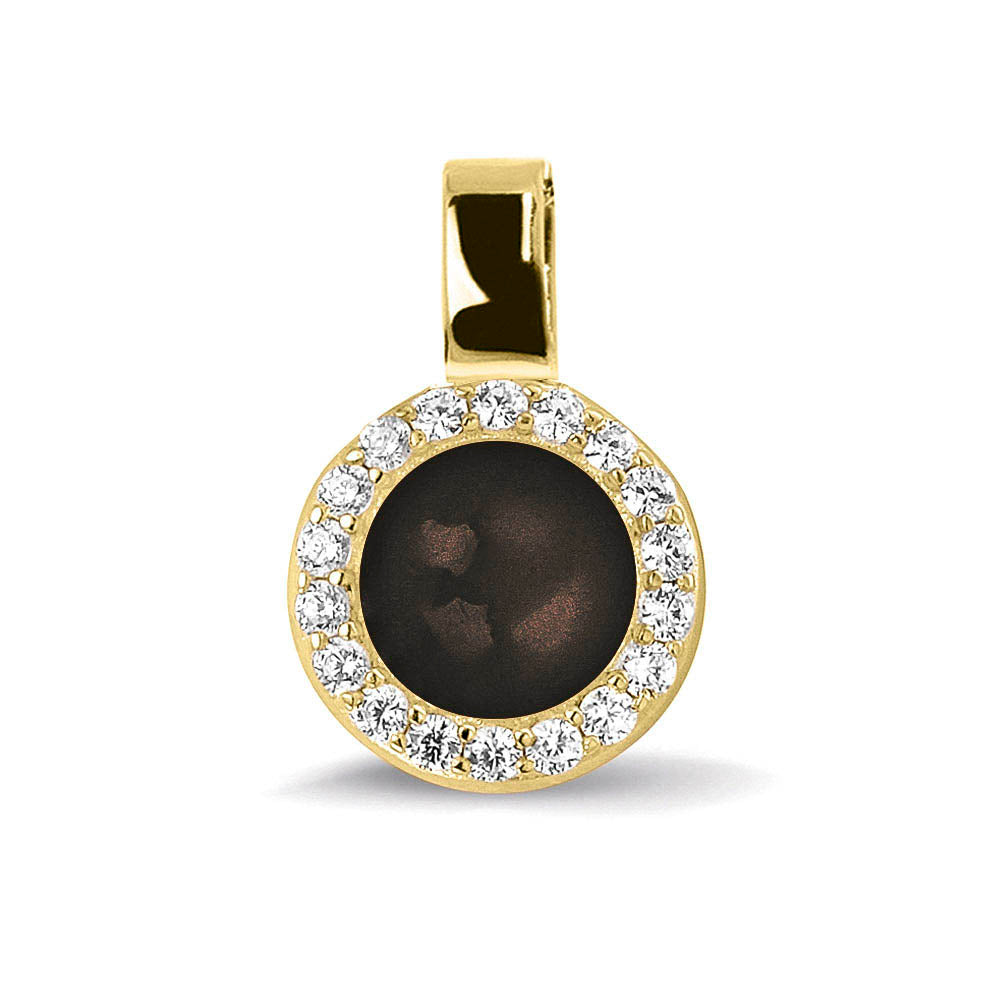 Ashanger, gedenksieraad, waar as en haar in verwerkt wordt. black