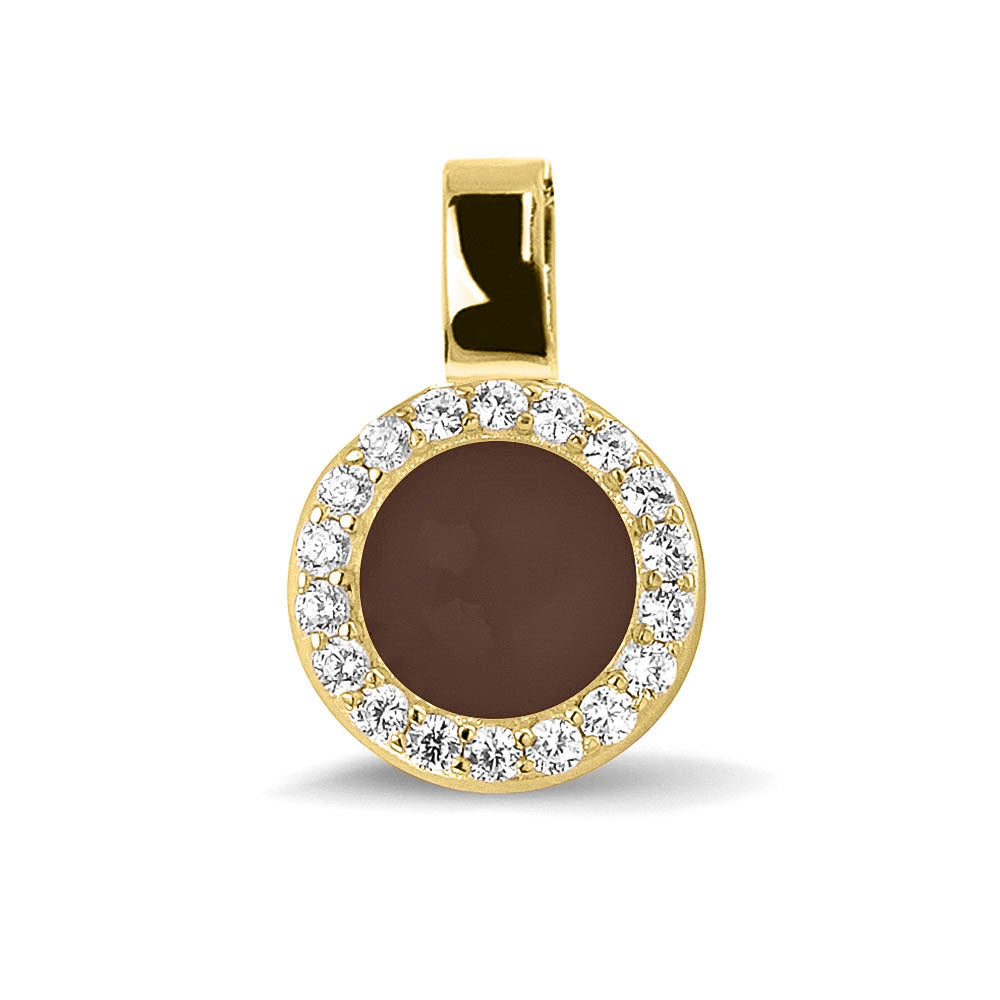 Ashanger, gedenksieraad, waar as en haar in verwerkt wordt. brown