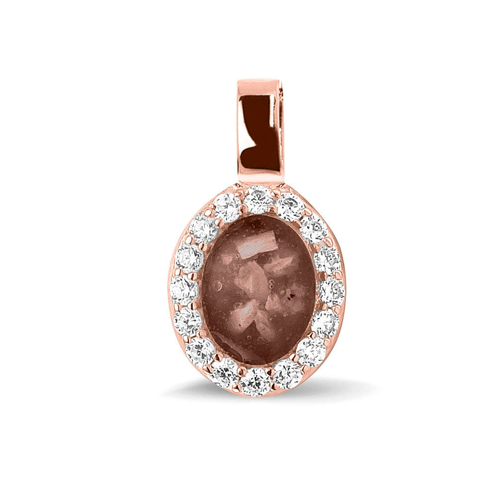 Ashanger, gedenksieraad, waar as en haar in verwerkt wordt. brown