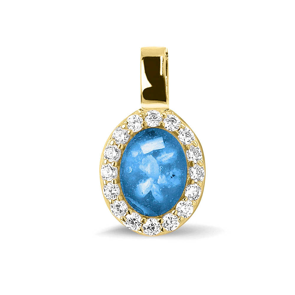 Ashanger, gedenksieraad, waar as en haar in verwerkt wordt. marine