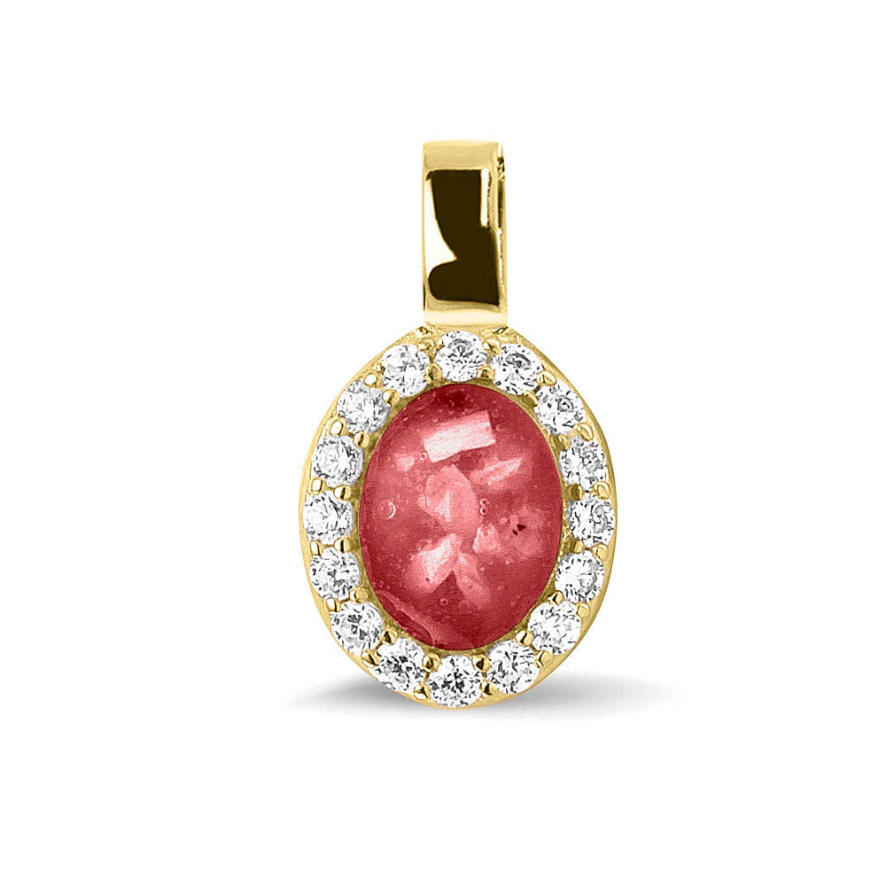 Ashanger, gedenksieraad, waar as en haar in verwerkt wordt. red