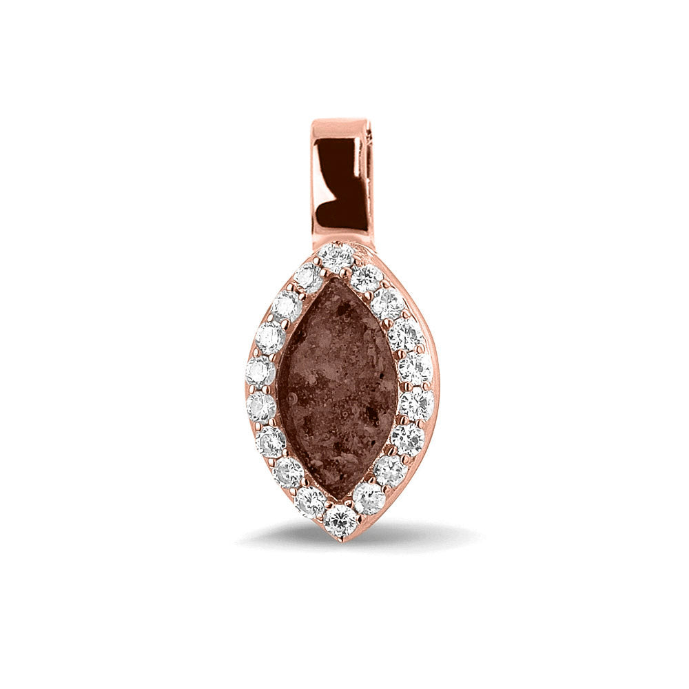 Ashanger, gedenksieraad, waar as en haar in verwerkt wordt. brown