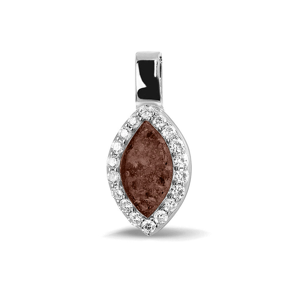 Ashanger, gedenksieraad, waar as en haar in verwerkt wordt. brown