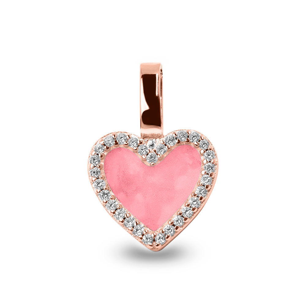 Ashanger hart, gedenksieraad, waar as en haar in verwerkt wordt. Soft