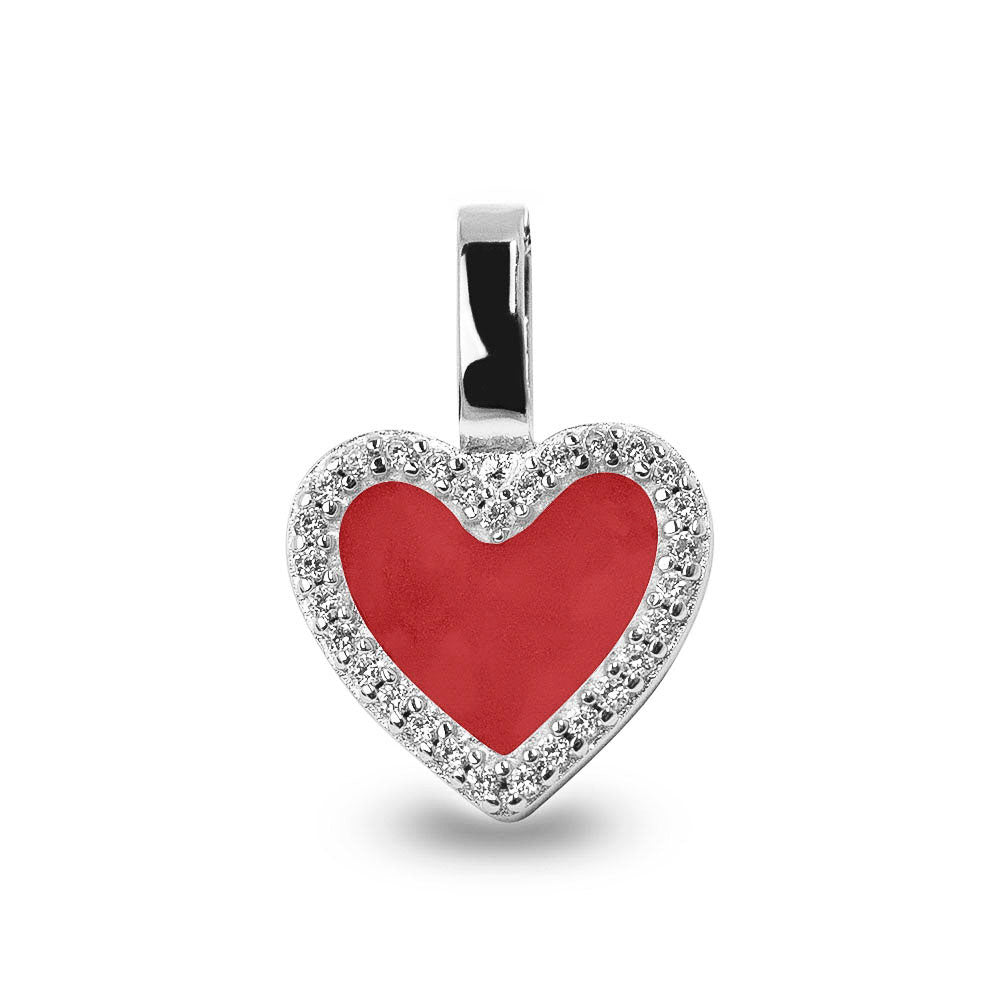 Ashanger hart, gedenksieraad, waar as en haar in verwerkt wordt. Red
