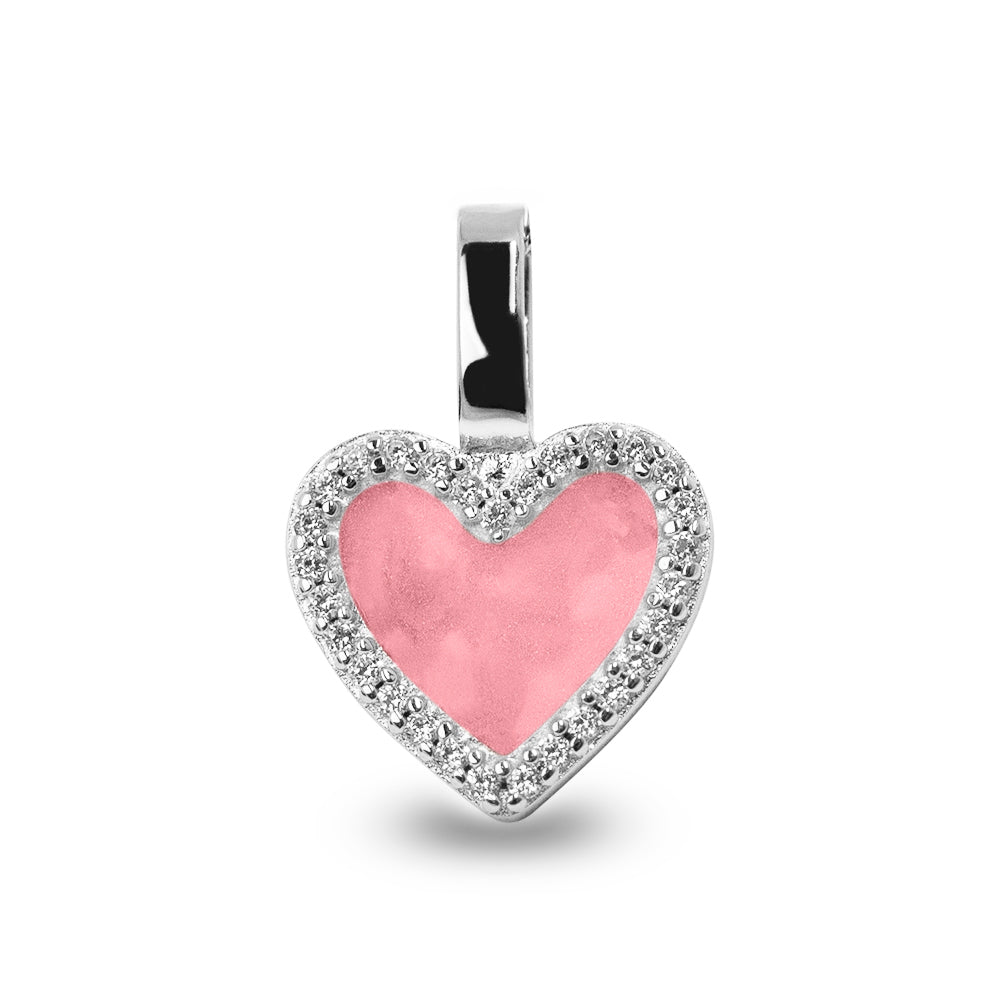 Ashanger hart, gedenksieraad, waar as en haar in verwerkt wordt. Soft