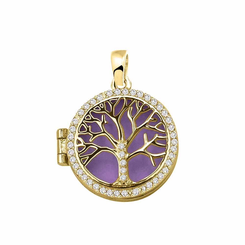 Ashanger levensboom, waar as en haar in verwerkt wordt. Purple