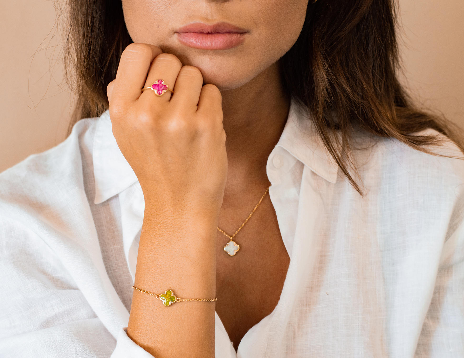 Ashanger als gedenksieraad, klavertje vier.alle