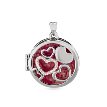 Ashanger hart, gedenksieraad, waar as en haar in verwerkt wordt