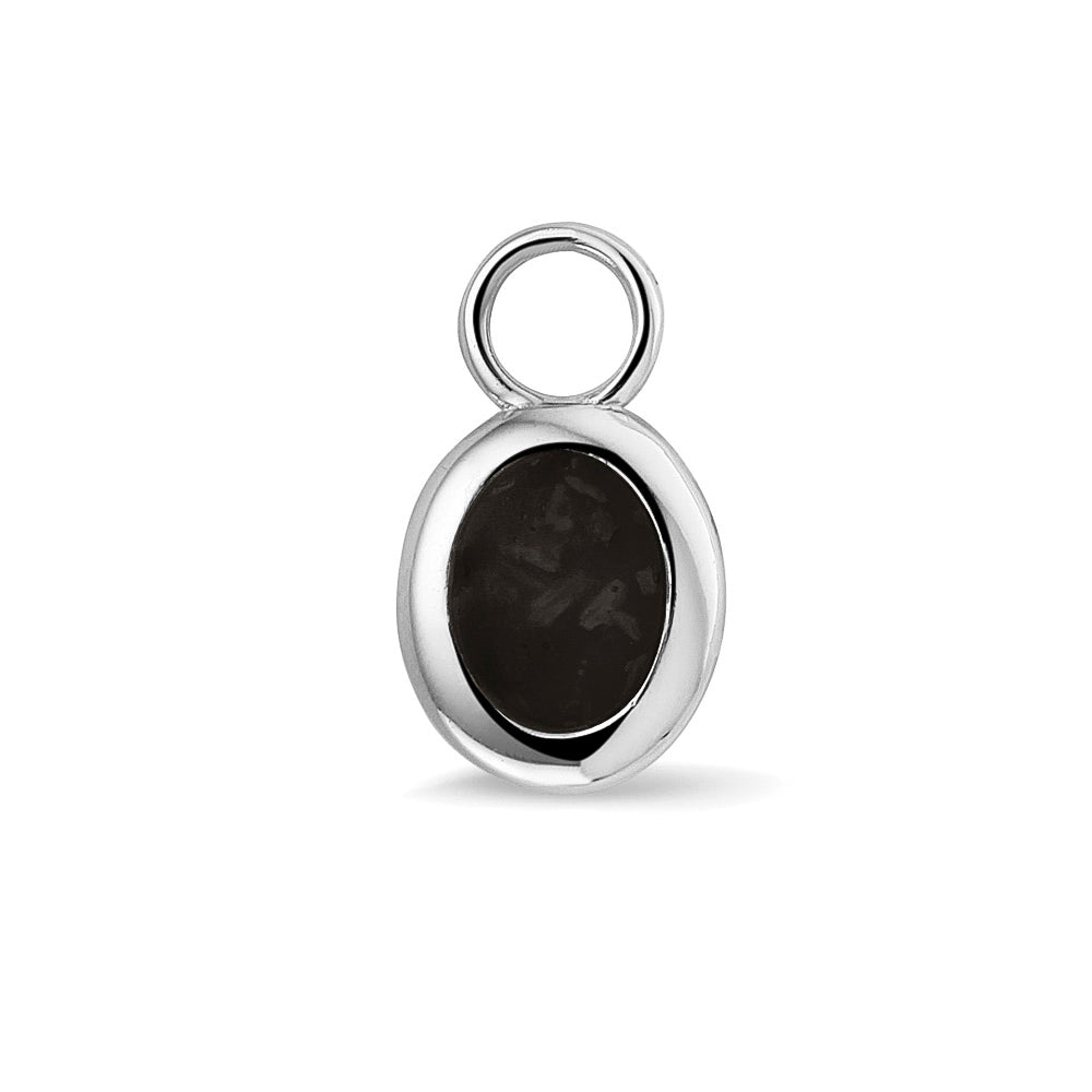 Oorhangers 17 mm lang, aan de voorzijde zichtbaar gevuld met as of haar. black.