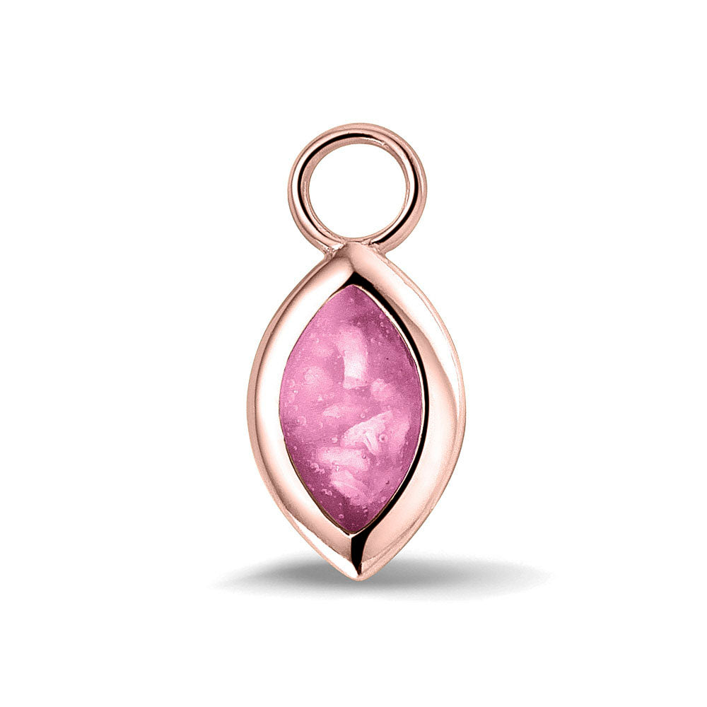 Oorhangers 21 mm lang die aan de voorzijde zichtbaar gevuld worden met as of haar. fluo. 