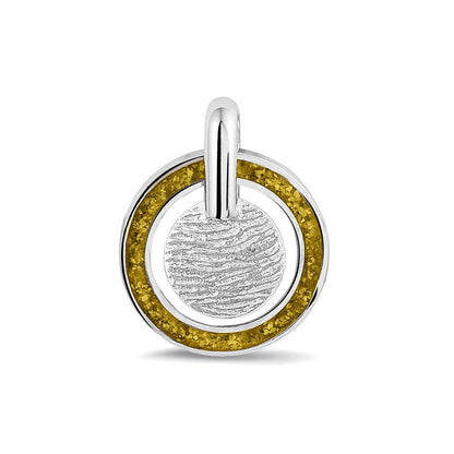 Hanger voorzien van een vingerafdruk uit collectie gedenksieraden. Yellow