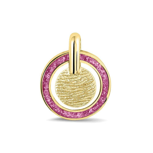 Hanger voorzien van een vingerafdruk uit collectie gedenksieraden. Fluo
