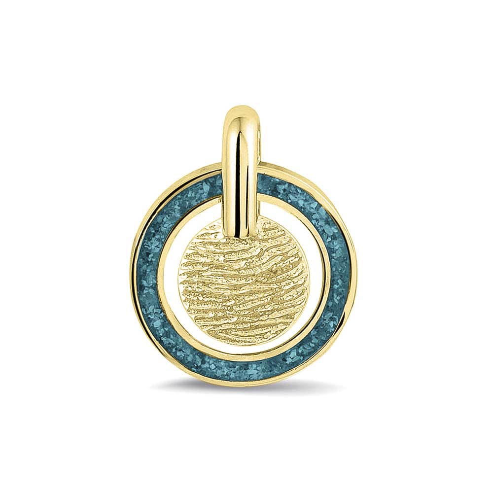 Hanger voorzien van een vingerafdruk uit collectie gedenksieraden. Turquoise