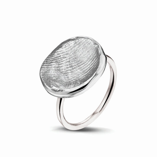 Ring met vingerafdruk